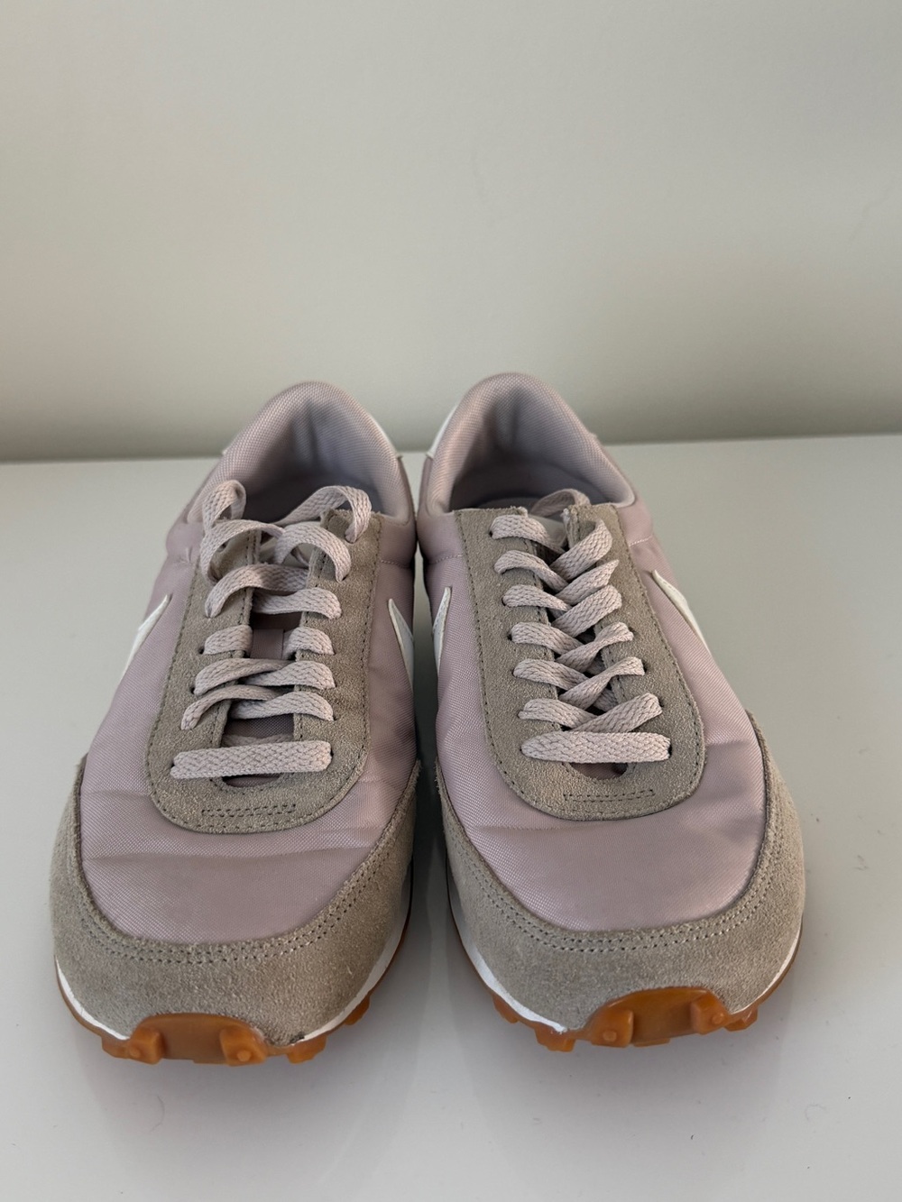 Nike Women's Dusty Pink and White Retro Runner Sneakers - Picture 2 of 6